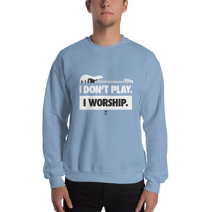 I DON'T PLAY I WORSHIP - IN WHITE- Sweatshirt - Lathon Bass Wear