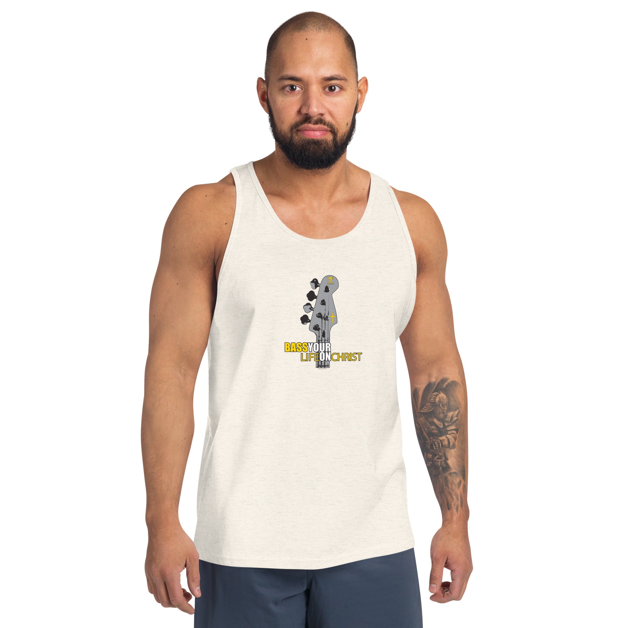 BASS YOUR LIFE ON CHRIST Men's Tank Top