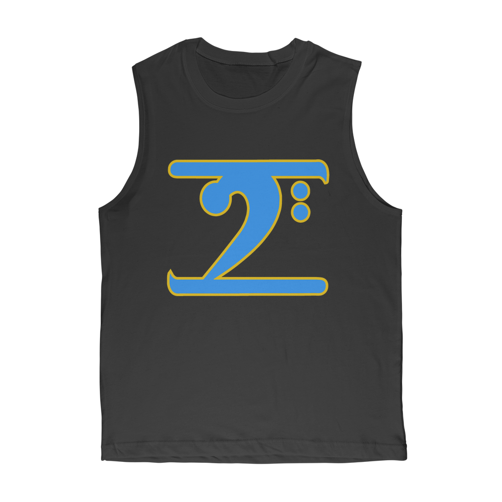 ICONIC LOGO COL. BLUE w/ GOLD TRIM Classic Adult Muscle Top