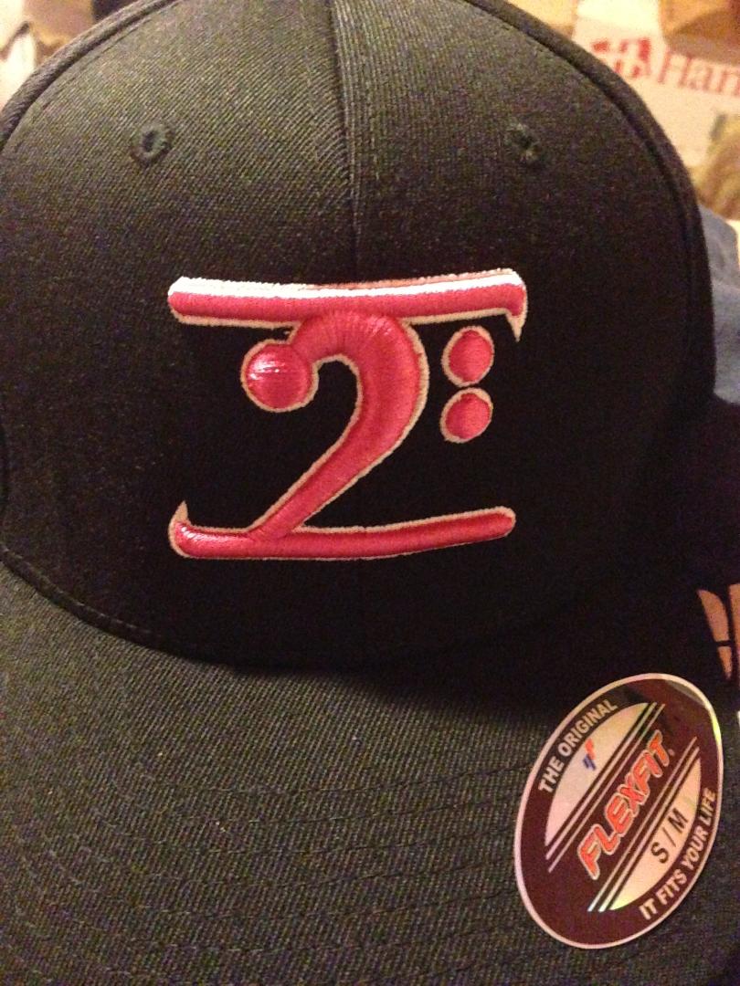 BLACK CAP - PINK LOGO WHITE TRIM - Lathon Bass Wear