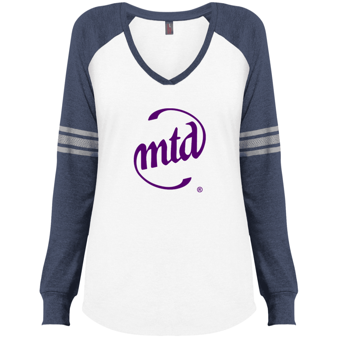 MTD PURPLE LOGO Ladies' Game LS V-Neck T-Shirt