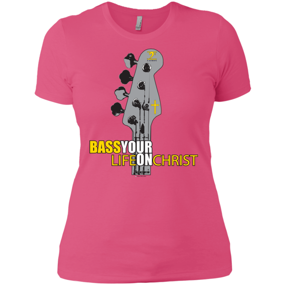 BASS YOUR LIFE ON CHRIST Ladies' Boyfriend T-Shirt - Lathon Bass Wear