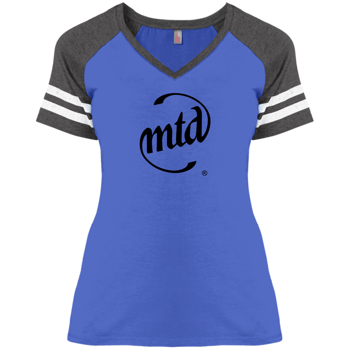 MTD BLACK LOGO Ladies' Game V-Neck T-Shirt