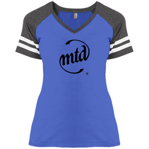 MTD BLACK LOGO Ladies' Game V-Neck T-Shirt