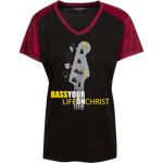 BASS YOUR LIFE ON CHRIST Ladies' CamoHex Colorblock T-Shirt - Lathon Bass Wear