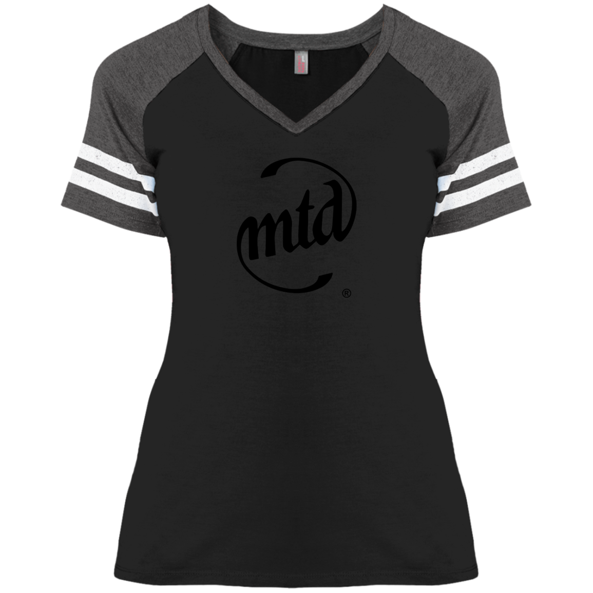 MTD BLACK LOGO Ladies' Game V-Neck T-Shirt