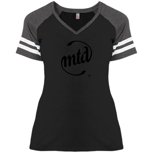 MTD BLACK LOGO Ladies' Game V-Neck T-Shirt