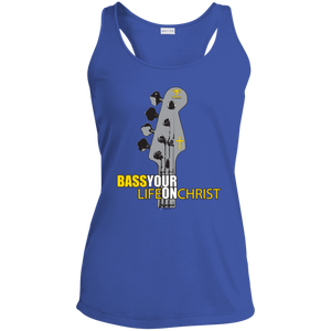 BASS YOUR LIFE ON CHRIST Ladies' Racerback Moisture Wicking Tank - Lathon Bass Wear