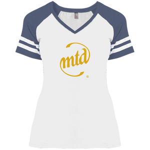 MTD GOLD LOGO Ladies' Game V-Neck T-Shirt