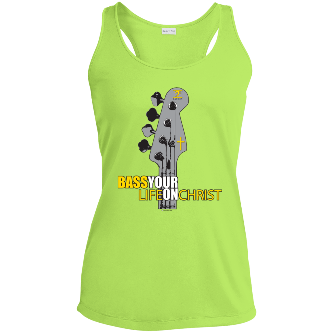 BASS YOUR LIFE ON CHRIST Ladies' Racerback Moisture Wicking Tank - Lathon Bass Wear