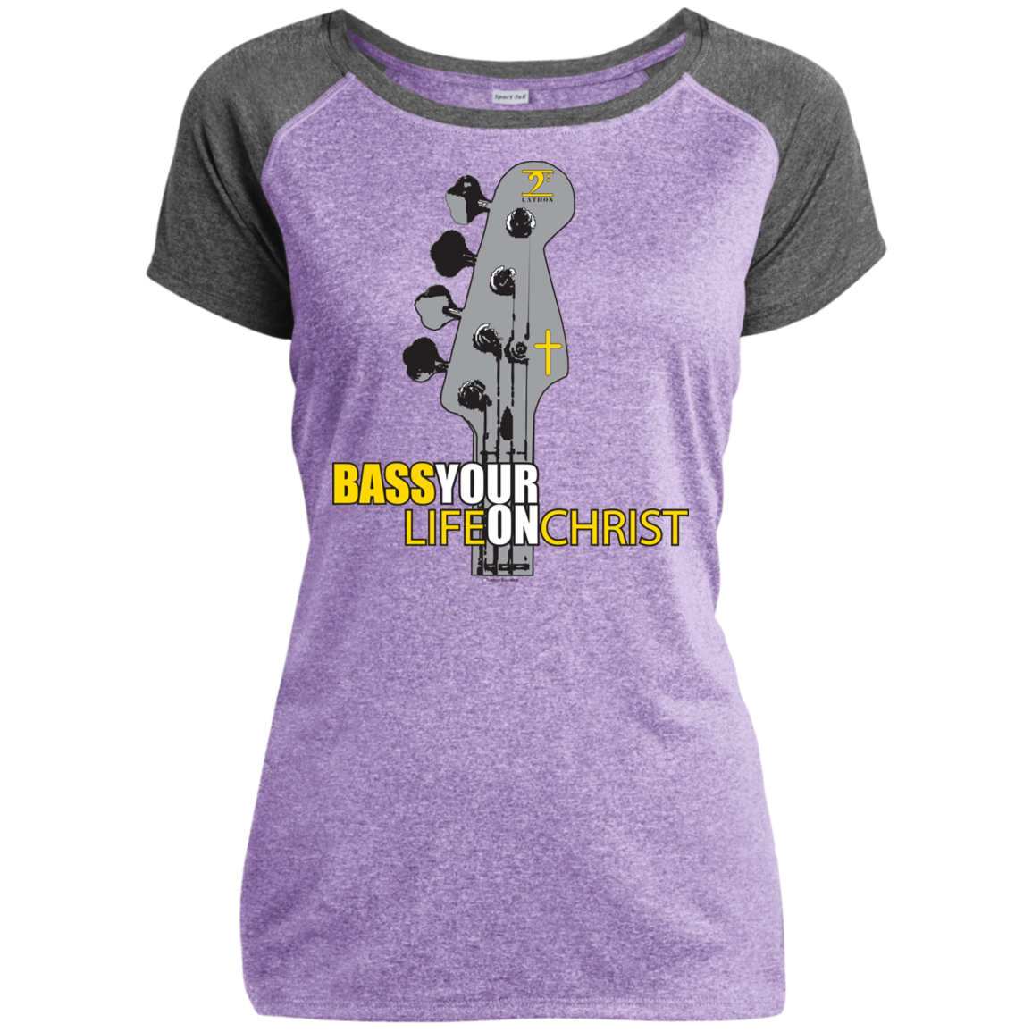 BASS YOUR LIFE ON CHRIST Ladies Heather on Heather Performance T-Shirt - Lathon Bass Wear