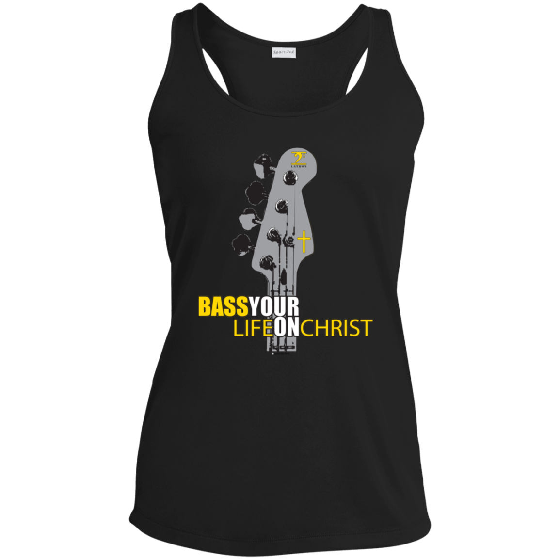 BASS YOUR LIFE ON CHRIST Ladies' Racerback Moisture Wicking Tank - Lathon Bass Wear