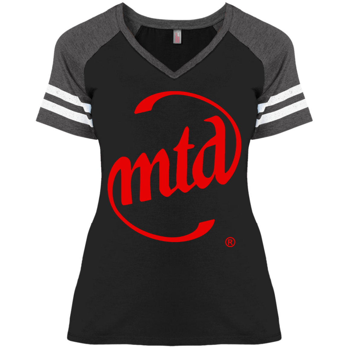 MTD RED LOGO Ladies' Game V-Neck T-Shirt