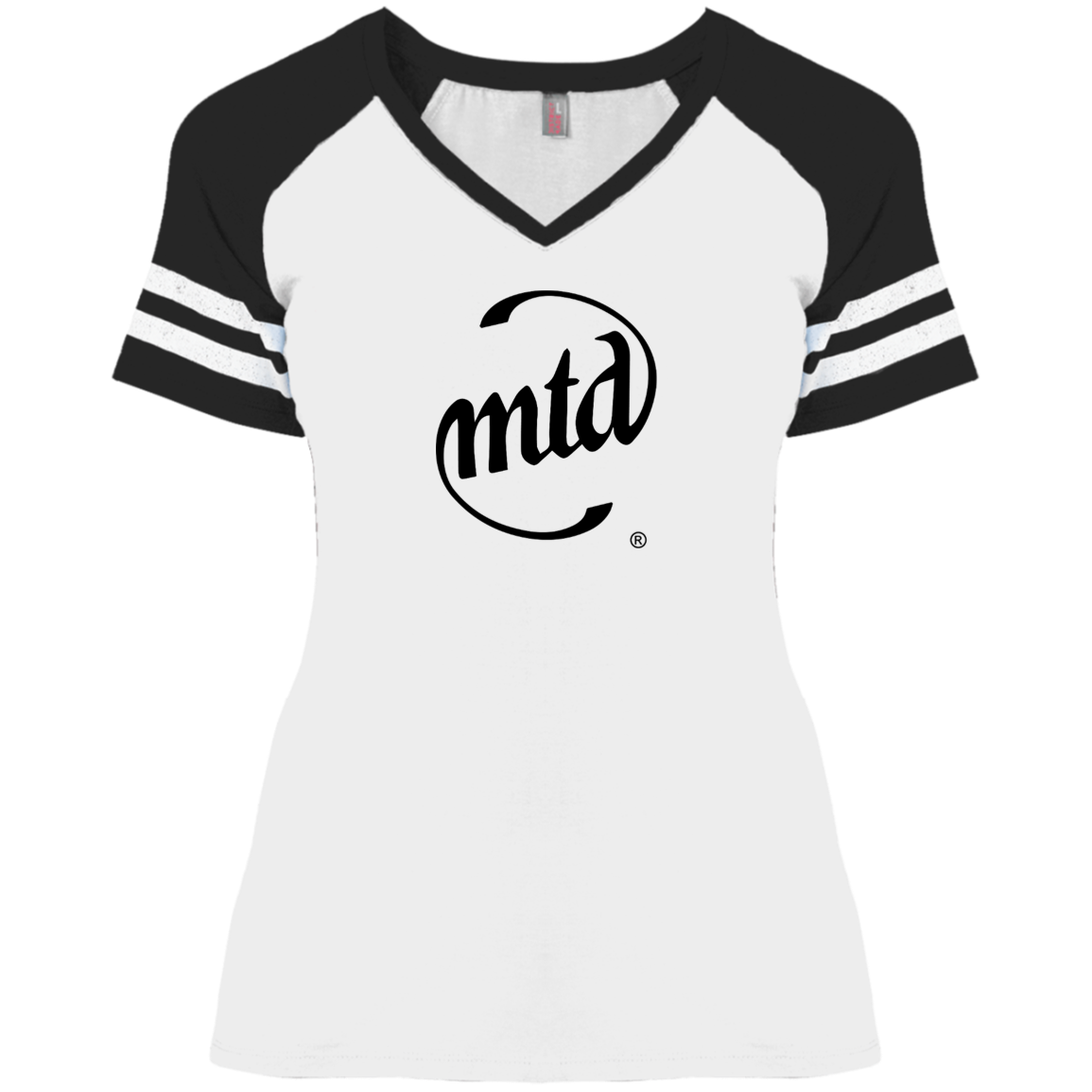 MTD BLACK LOGO Ladies' Game V-Neck T-Shirt