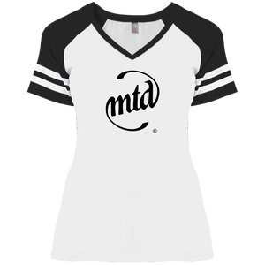 MTD BLACK LOGO Ladies' Game V-Neck T-Shirt