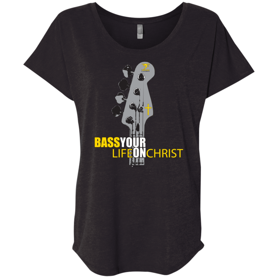 BASS YOUR LIFE ON CHRIST Ladies' Triblend Dolman Sleeve - Lathon Bass Wear