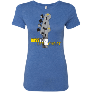BASS YOUR LIFE ON CHRIST  Ladies' Triblend T-Shirt - Lathon Bass Wear