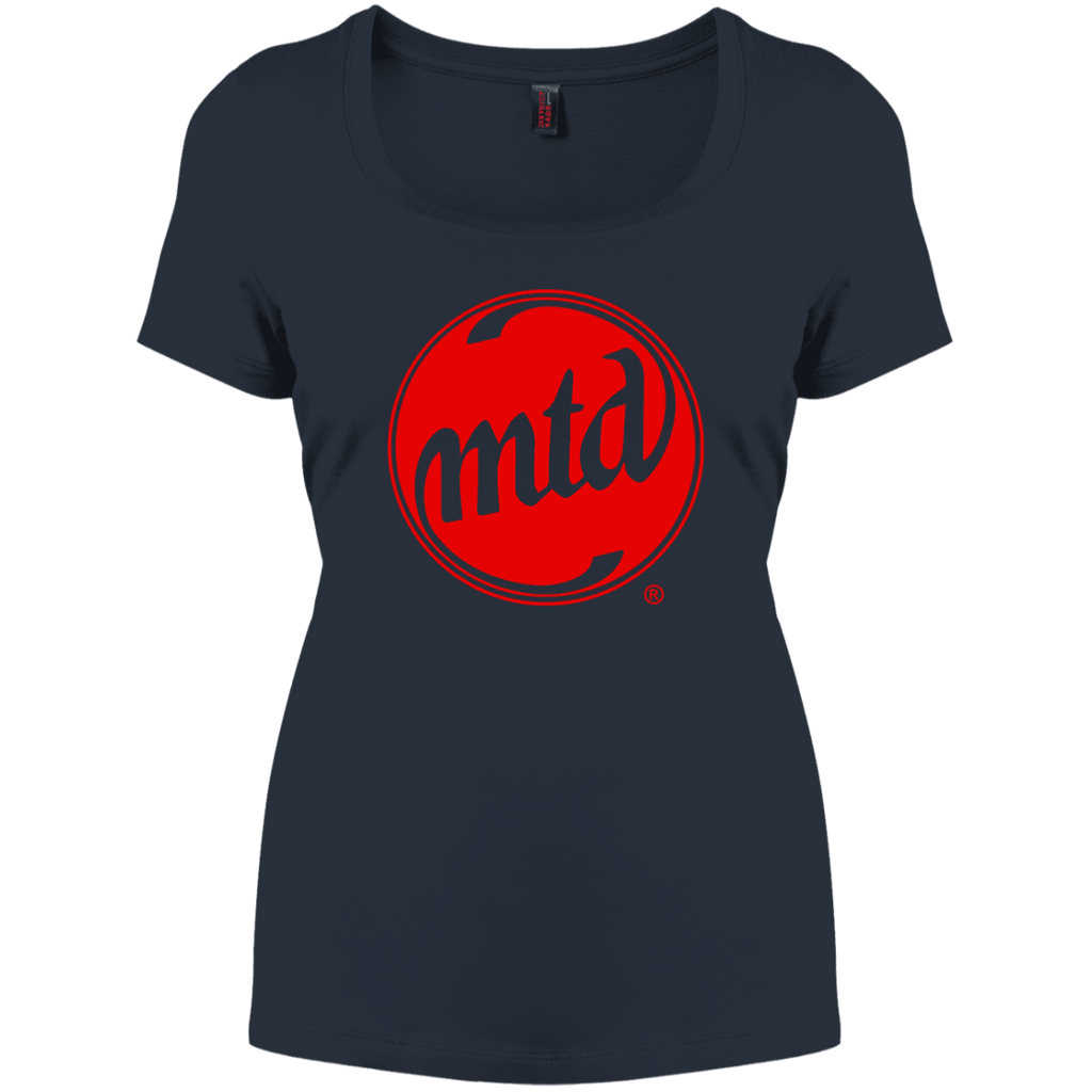 MTD RED FILLED LOGO Women's Perfect Scoop Neck Tee