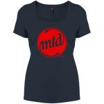 MTD RED FILLED LOGO Women's Perfect Scoop Neck Tee