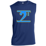 ICONIC LOGO COL. BLUE w/GOLD TRIM MUSCLE Sleeveless Performance T-Shirt - Lathon Bass Wear