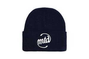 MTD BLACK BEANIE - WHITE LOGO