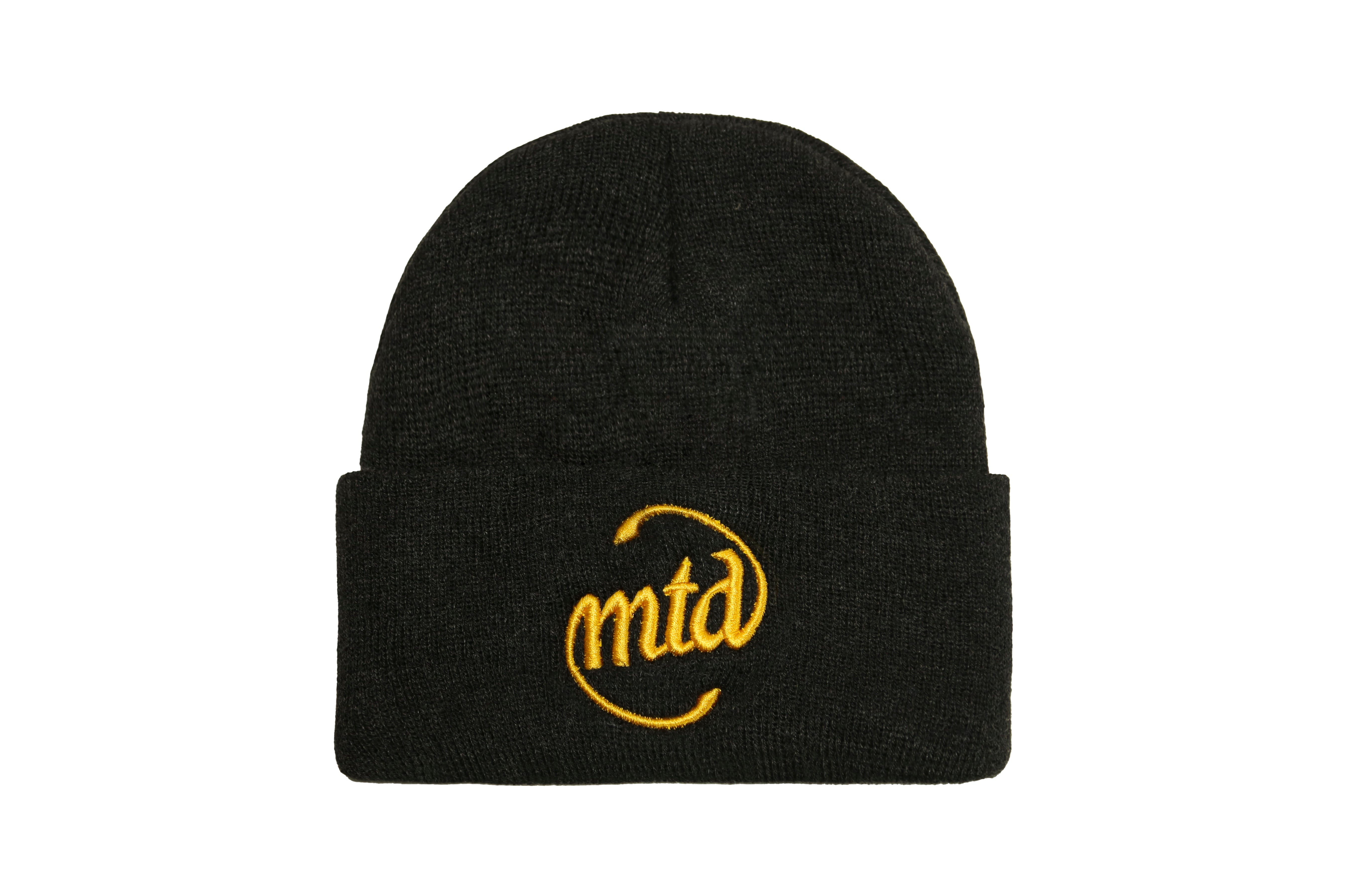 MTD BLACK BEANIE - GOLD LOGO