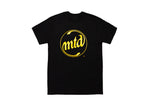 MTD BLACK - GOLD CIRCLE LOGO Short Sleeve T-Shirt