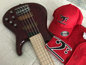 RED LOGO JERSEY with Black Logo White Trim - Lathon Bass Wear