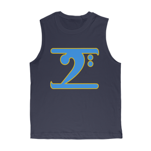 ICONIC LOGO COL. BLUE w/ GOLD TRIM Classic Adult Muscle Top