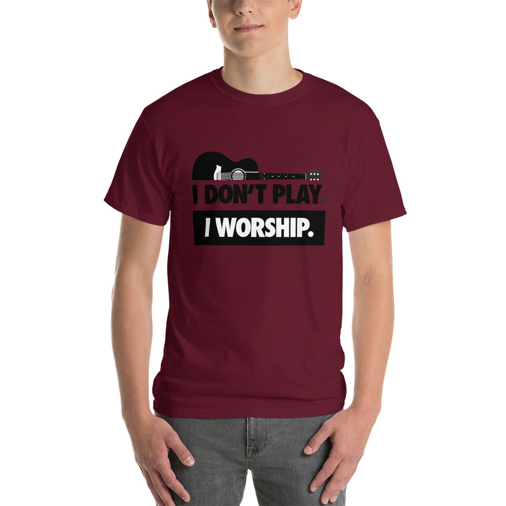 I DON'T PLAY I WORSHIP - GUITAR Short Sleeve T-Shirt