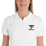 ICONIC LOGO BLACK/GOLD Embroidered Women's Polo Shirt - Lathon Bass Wear
