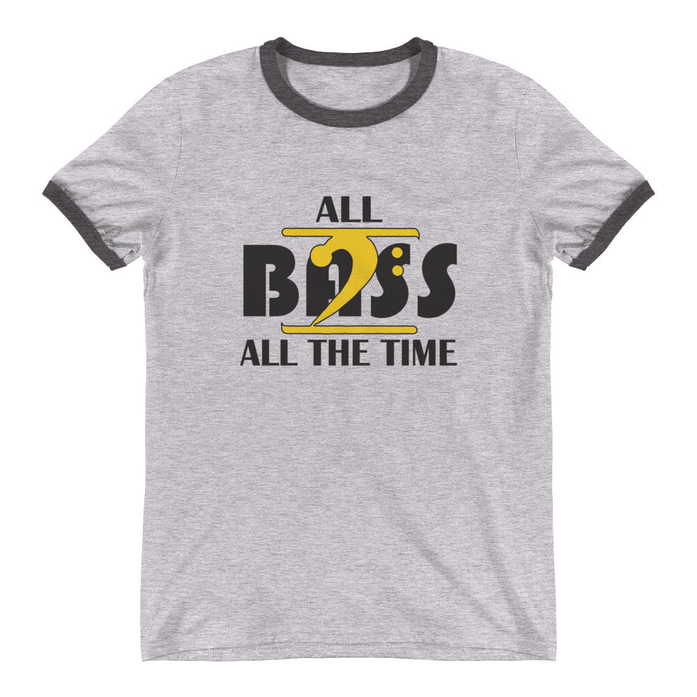 ALL BASS ALL THE TIME Ringer T-Shirt - Lathon Bass Wear