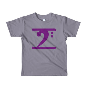 PURPLE LOGO Short sleeve kids t-shirt - Lathon Bass Wear