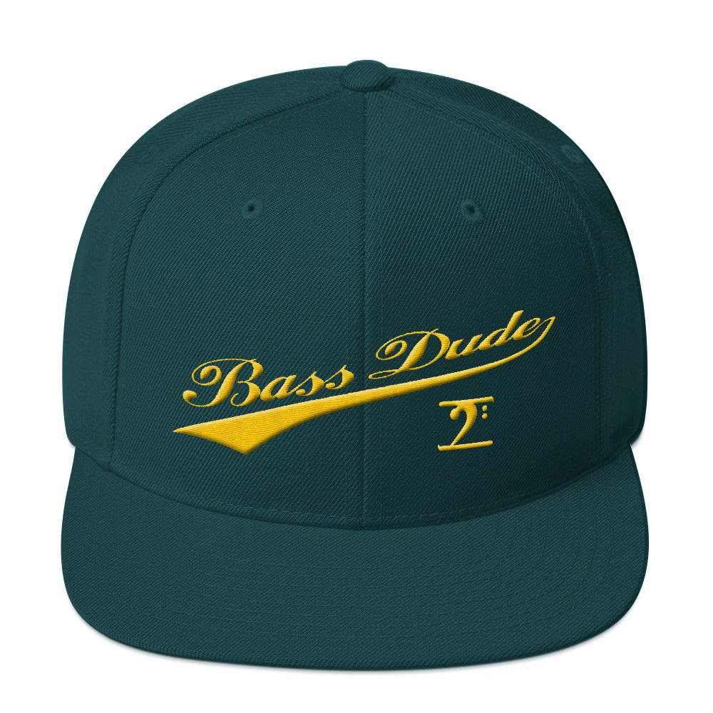 Bass Dude with Tail Snapback Hat - Lathon Bass Wear