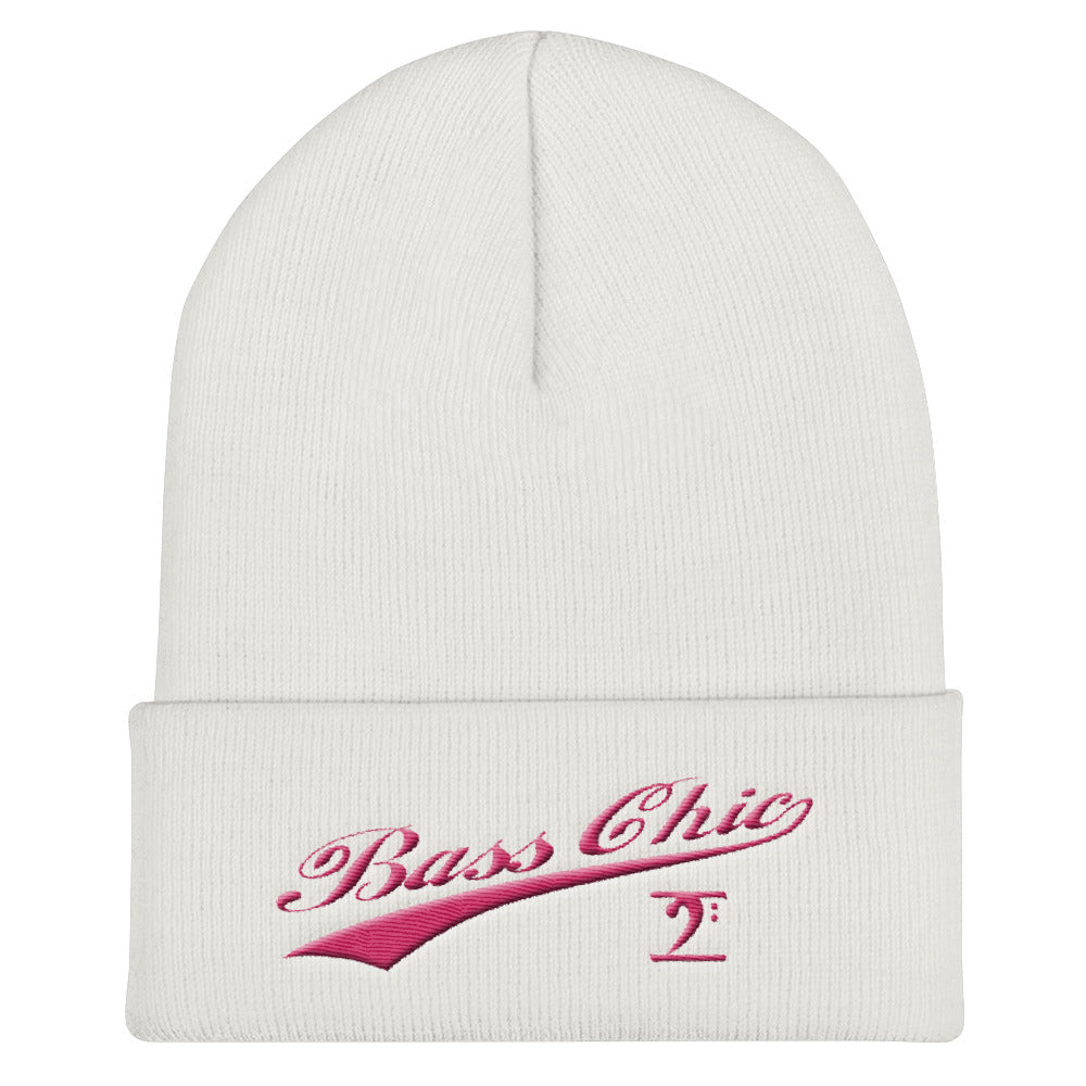 Bass Chic with tail pink Cuffed Beanie - Lathon Bass Wear