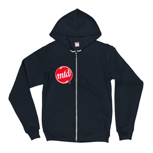 MTD RED & WHITE LOGO ZIP Hoodie Sweater