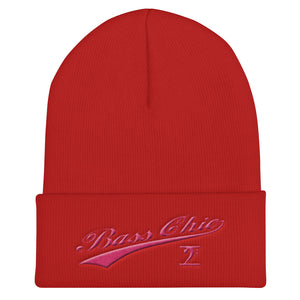 Bass Chic with tail pink Cuffed Beanie - Lathon Bass Wear