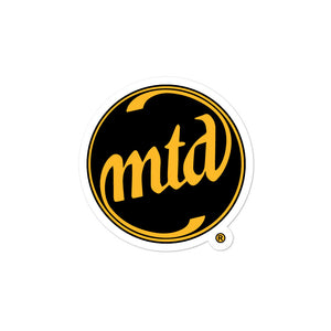 MTD BLACK & GOLD LOGO Bubble-free stickers