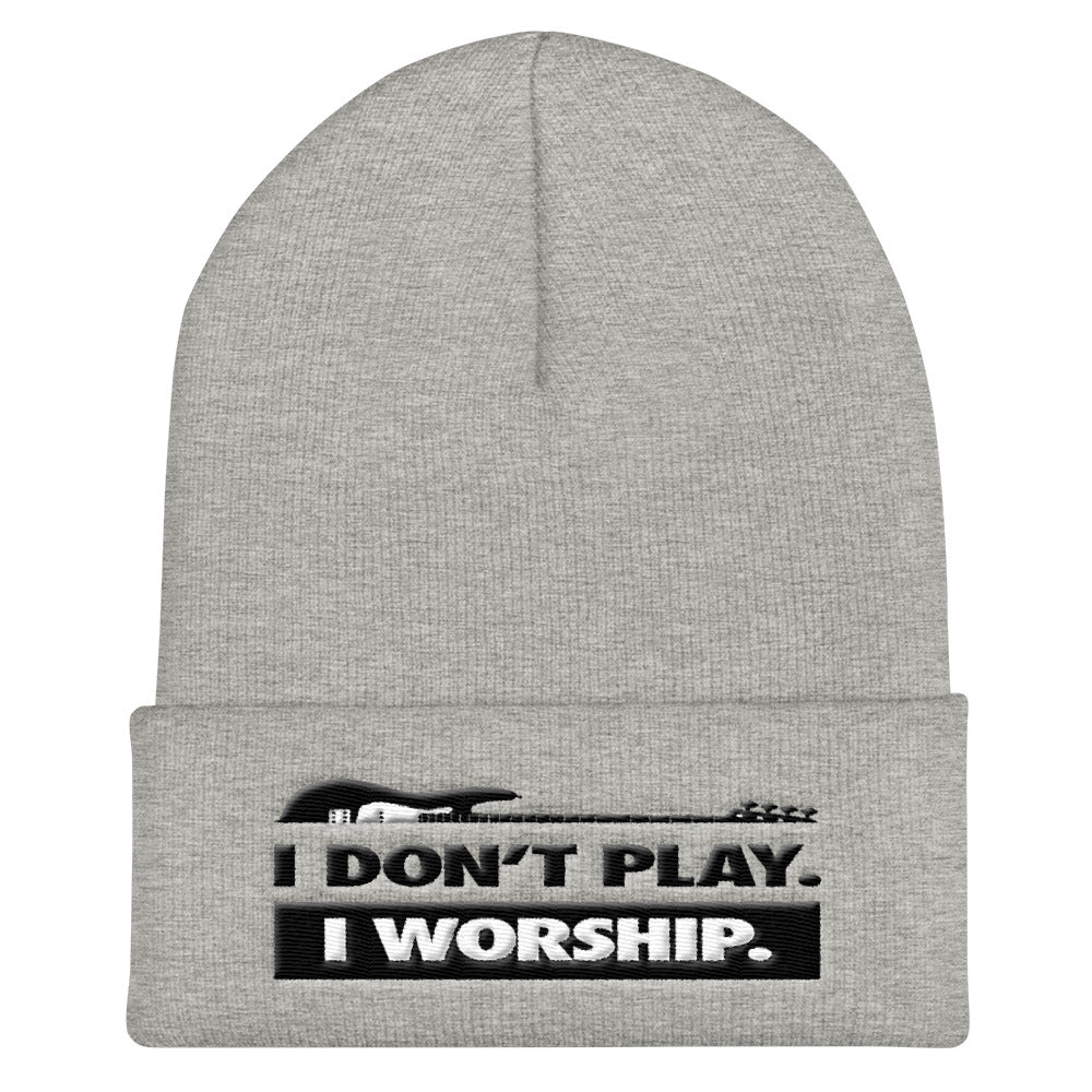 I Don't Play I Worship Cuffed Beanie - Lathon Bass Wear
