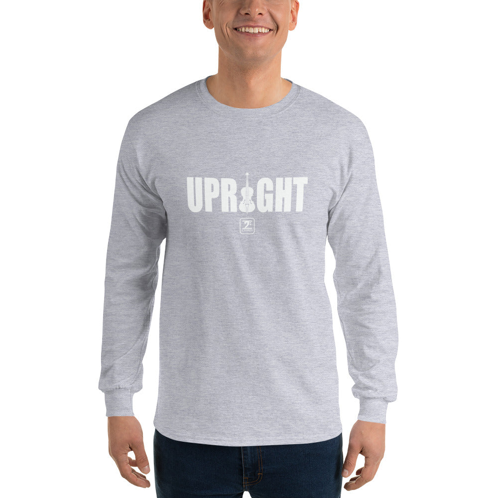 UPRIGHT - WHITE Long Sleeve T-Shirt - Lathon Bass Wear