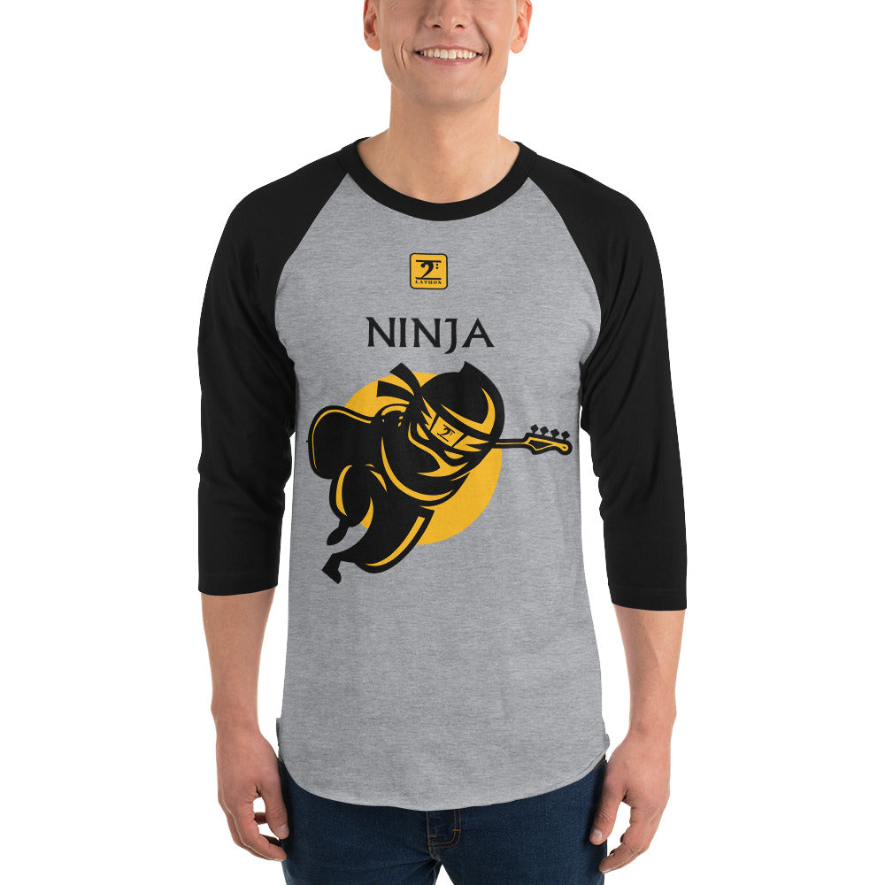NINJA LATHON STYLE 3/4 sleeve raglan shirt - Lathon Bass Wear