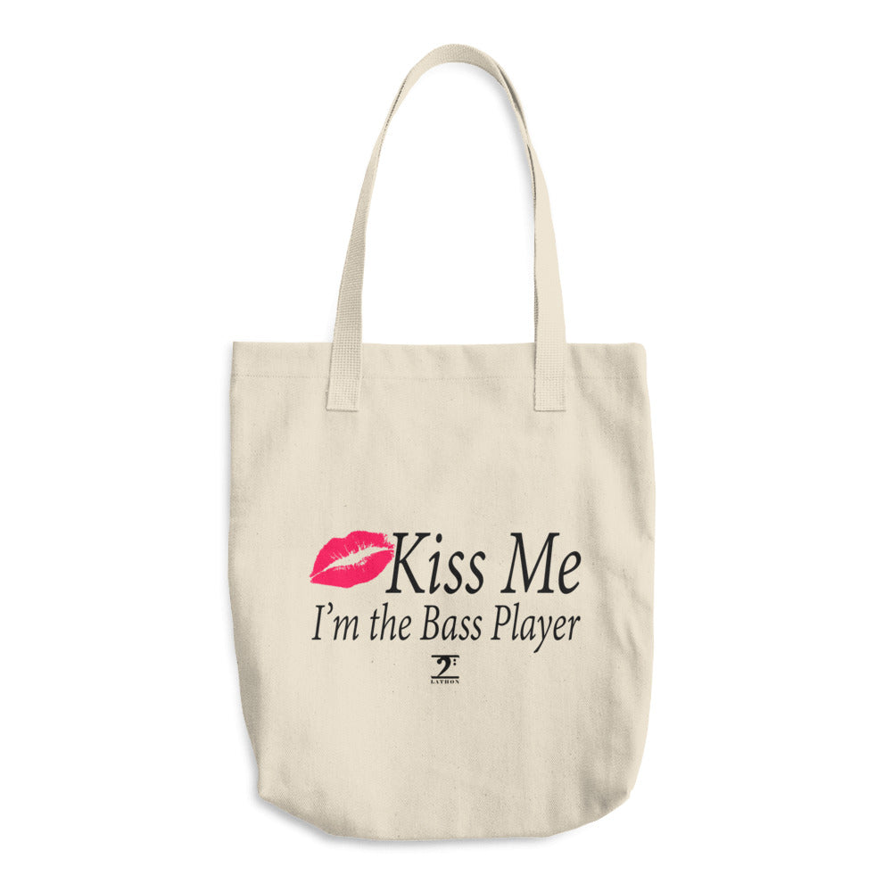 KISS ME I'M THE BASS PLAYER Cotton Tote Bag - Lathon Bass Wear