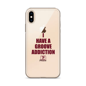 I HAVE A GROOVE ADDICTION - MAROON iPhone Case - Lathon Bass Wear