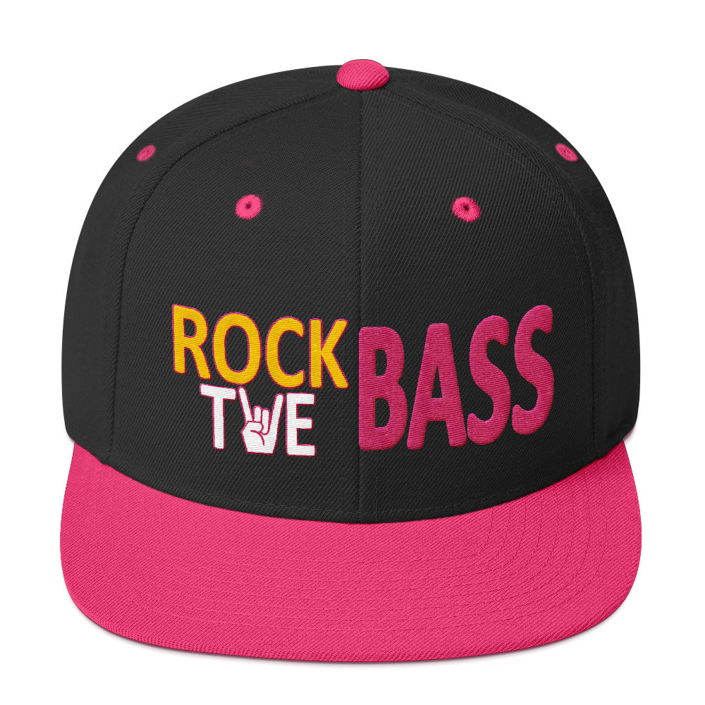 Rock the Bass Pink Snapback Hat - Lathon Bass Wear