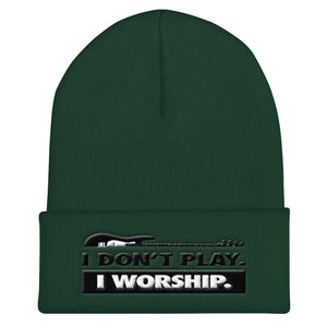 I Don't Play I Worship Cuffed Beanie - Lathon Bass Wear