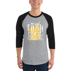 THIS FUNK RIGHT HERE - UPRIGHT 3/4 sleeve raglan shirt - Lathon Bass Wear