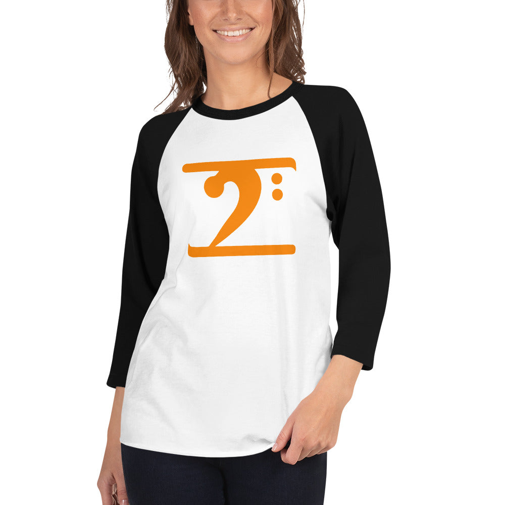 ORANGE LOGO 3/4 sleeve raglan shirt - Lathon Bass Wear