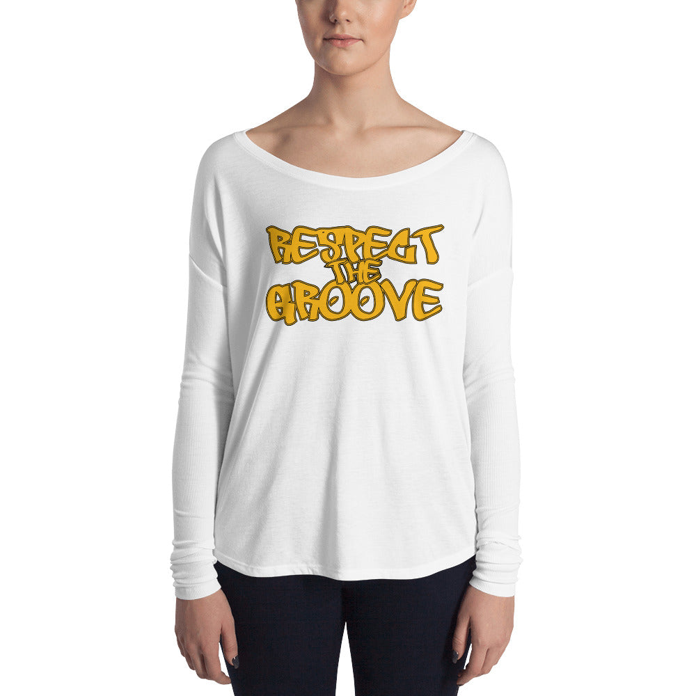 RESPECT THE GROOVE Ladies' Long Sleeve Tee - Lathon Bass Wear