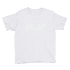 UPRIGHT - WHITE Youth Short Sleeve T-Shirt - Lathon Bass Wear