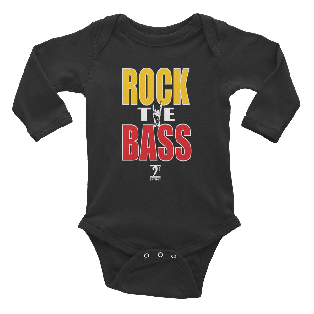 ROCK THE BASS Infant Long Sleeve Bodysuit - Lathon Bass Wear